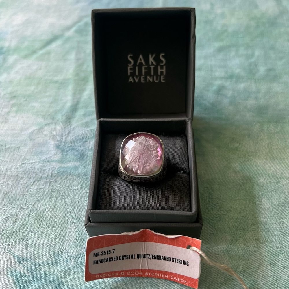 Stephen Dweck quartz and sterling ring.